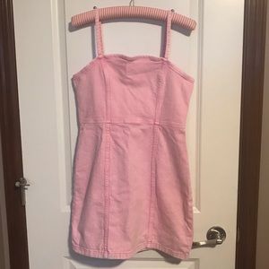 H&M Divided Pink Denim Dress-Size M